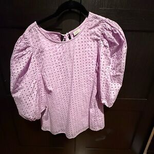 Lavender Eyelet Women's Top